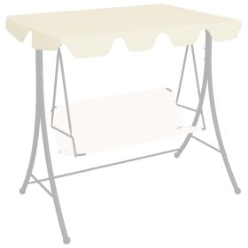 Replacement Canopy for Garden Swing Cream 74"/66.1"x43.3"/57.1"