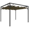 Garden Gazebo with Retractable Roof 9.8'x9.8' Taupe 0.6 oz/ft²