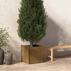 Garden Planter Honey Brown 19.7"x19.7"x19.7" Solid Wood Pine
