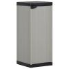 Garden Storage Cabinet with 1 Shelf Gray and Black 13.8"x15.7"x33.5"