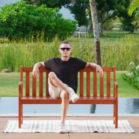 Emilio Grey-washed Farmhouse Wood Garden Bench for 3 Seaters