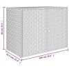 Garden Storage Cabinet Gray 39.4"x21.9"x31.5" Poly Rattan