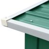 Garden Log Storage Shed Galvanized Steel 129.9"x36.2"x60.2" Green