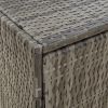 Garden Storage Cabinet Gray 23.2"x15.7"x70.9" Poly Rattan
