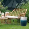 D13x18.5" Ceramic Decorative Garden Stool, Blue