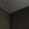 Garden Storage Cabinet Black 23.2"x15.7"x70.9" Poly Rattan