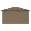 Garden Marquee with Curtains 13.1'x9.8' Taupe 0.6 oz/ft²