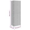 Garden Storage Cabinet Black 23.2"x15.7"x70.9" Poly Rattan