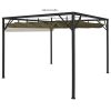 Garden Gazebo with Retractable Roof 9.8'x9.8' Taupe 0.6 oz/ft²