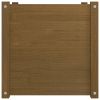 Garden Planter Honey Brown 19.7"x19.7"x19.7" Solid Wood Pine