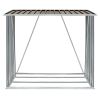 Garden Log Storage Shed Galvanized Steel 64.2"x32.7"x60.6" Brown