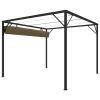 Garden Gazebo with Retractable Roof 9.8'x9.8' Taupe 0.6 oz/ft²