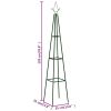 Garden Climbing Plant Racks 2 pcs Dark Green 13.8"x13.8"x76.8" Iron