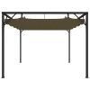 Garden Gazebo with Retractable Roof 9.8'x9.8' Taupe 0.6 oz/ft²