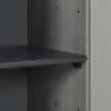 Garden Storage Cabinet with 1 Shelf Gray and Black 13.8"x15.7"x33.5"
