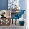 D13x18.5" Ceramic Decorative Garden Stool, Blue
