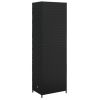 Garden Storage Cabinet Black 23.2"x15.7"x70.9" Poly Rattan