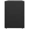 Garden Storage Cabinet Black 39.4"x21.9"x31.5" Poly Rattan