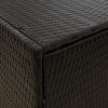 Garden Storage Cabinet Black 39.4"x21.9"x31.5" Poly Rattan