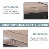 Wholesale Garden Outdoor Grey Ottoman Patio Ottomans And Footstools Furniture Set With Coffee Table Rattan Wicker