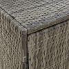 Garden Storage Cabinet Gray 39.4"x21.9"x31.5" Poly Rattan
