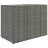 Garden Storage Cabinet Gray 39.4"x21.9"x31.5" Poly Rattan