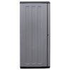 Garden Storage Cabinet Gray and Black 40.2"x14.6"x33.1" PP