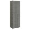 Garden Storage Cabinet Gray 23.2"x15.7"x70.9" Poly Rattan