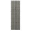 Garden Storage Cabinet Gray 23.2"x15.7"x70.9" Poly Rattan