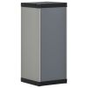 Garden Storage Cabinet with 1 Shelf Gray and Black 13.8"x15.7"x33.5"