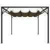 Garden Gazebo with Retractable Roof 9.8'x9.8' Taupe 0.6 oz/ft²