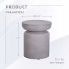 Faux Concrete Texture 17 Inch Height Accent Table For Indoor And Outdoor