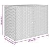Garden Storage Cabinet Black 39.4"x21.9"x31.5" Poly Rattan
