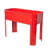 Elevated garden bed.metal elevated outdoor flowerpot box.suitable for backyard and terrace.large flowerpot.suitable for vegetable and flower Red x 2