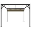 Garden Gazebo with Retractable Roof 9.8'x9.8' Taupe 0.6 oz/ft²