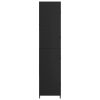 Garden Storage Cabinet Black 23.2"x15.7"x70.9" Poly Rattan