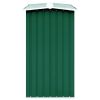 Garden Log Storage Shed Galvanized Steel 129.9"x36.2"x60.2" Green