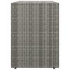 Garden Storage Cabinet Gray 39.4"x21.9"x31.5" Poly Rattan