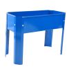 Elevated garden bed metal elevated outdoor flowerpot box suitable for backyard and terrace large flowerpot suitable for vegetable and flower Blue*2