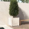 Garden Planter White 27.6"x27.6"x27.6" Solid Wood Pine
