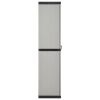 Garden Storage Cabinet with 3 Shelves Gray&Black 26.8"x15.7"x66.1"