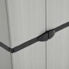 Garden Storage Cabinet with 3 Shelves Gray&Black 26.8"x15.7"x66.1"